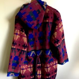 Wool Blend Blanket Coat